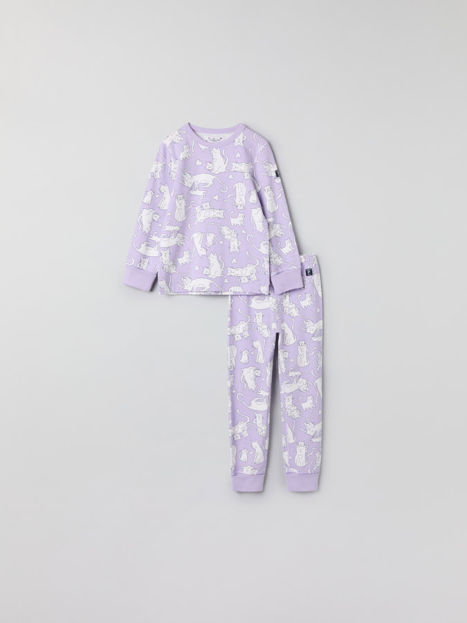 Pyjamas with cat print