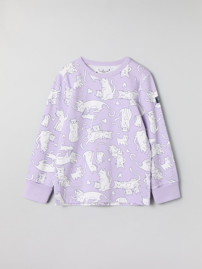 Pyjamas with cat print
