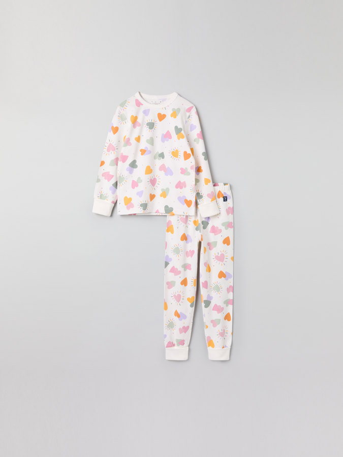 Pyjamas with heart print