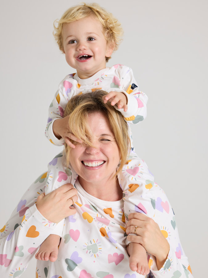 Pyjamas with heart print