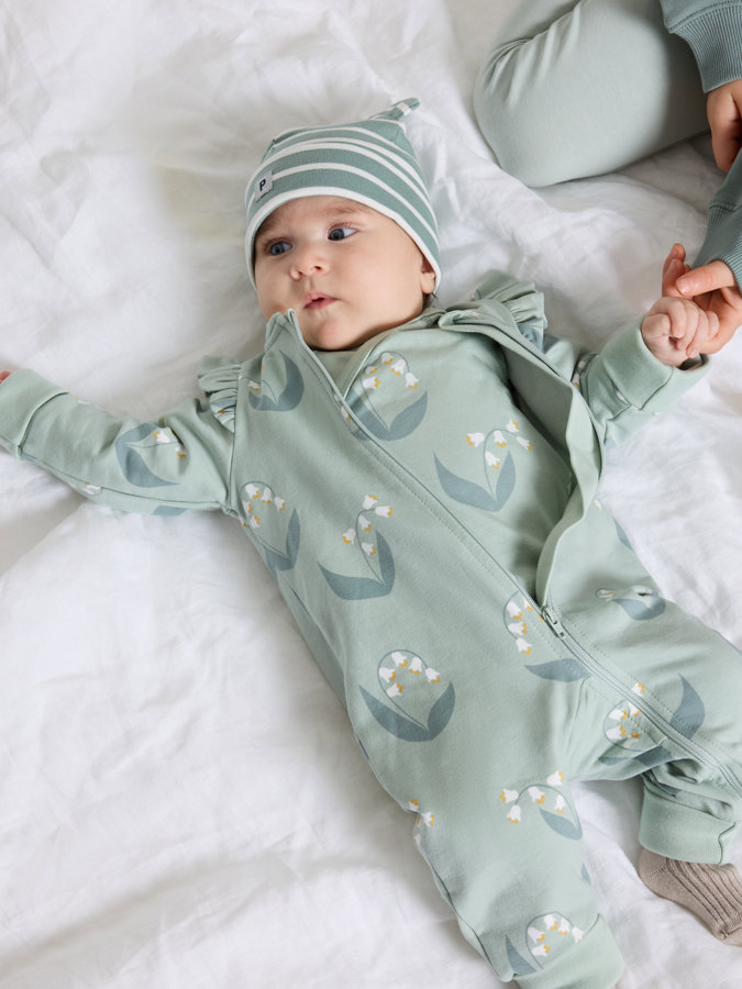 Extendable wraparound bodysuit with lily of the valley print Extendable wraparound bodysuit with lily of the valley print