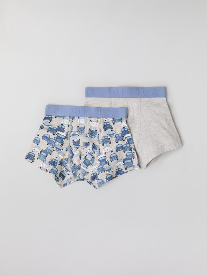 2-pack Boxers with car print