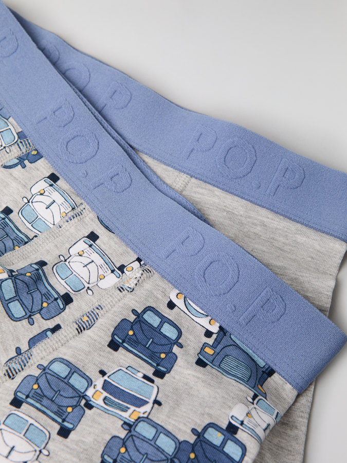 2-pack Boxers with car print