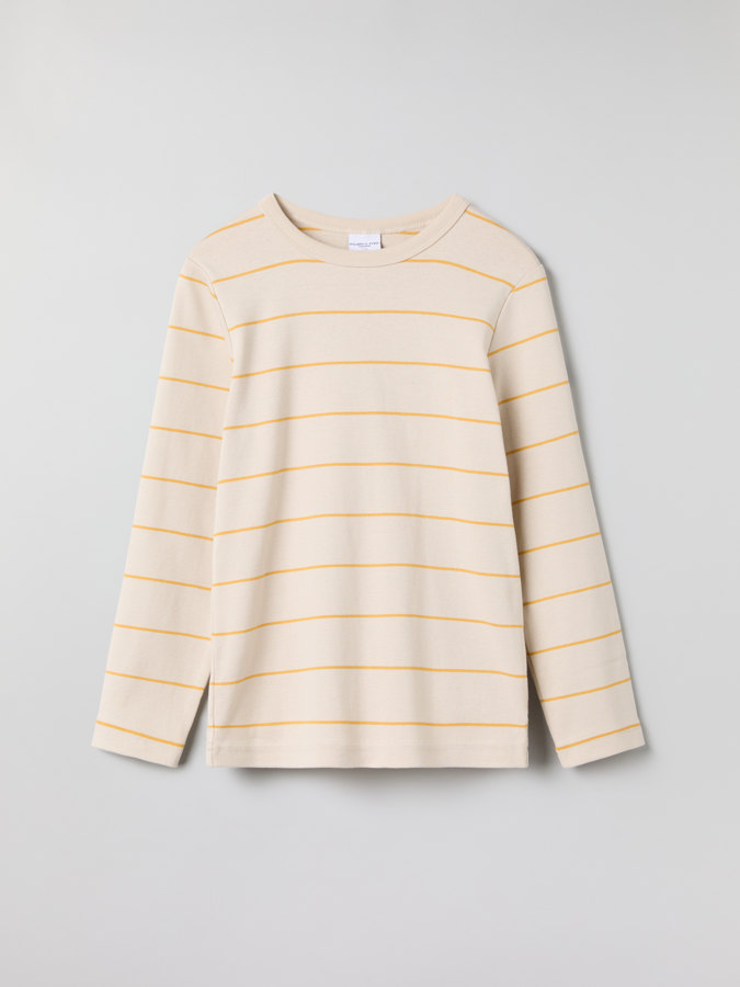 Striped long-sleeve top