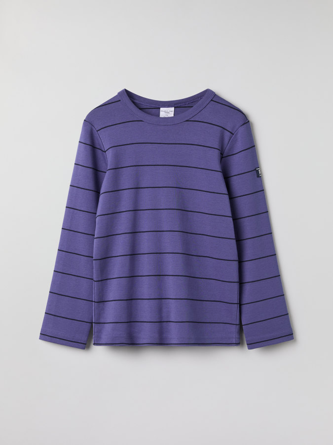 Striped long-sleeve top