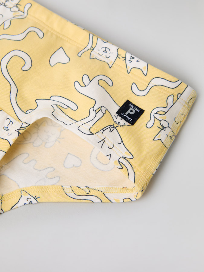 Hipster brief with cat print