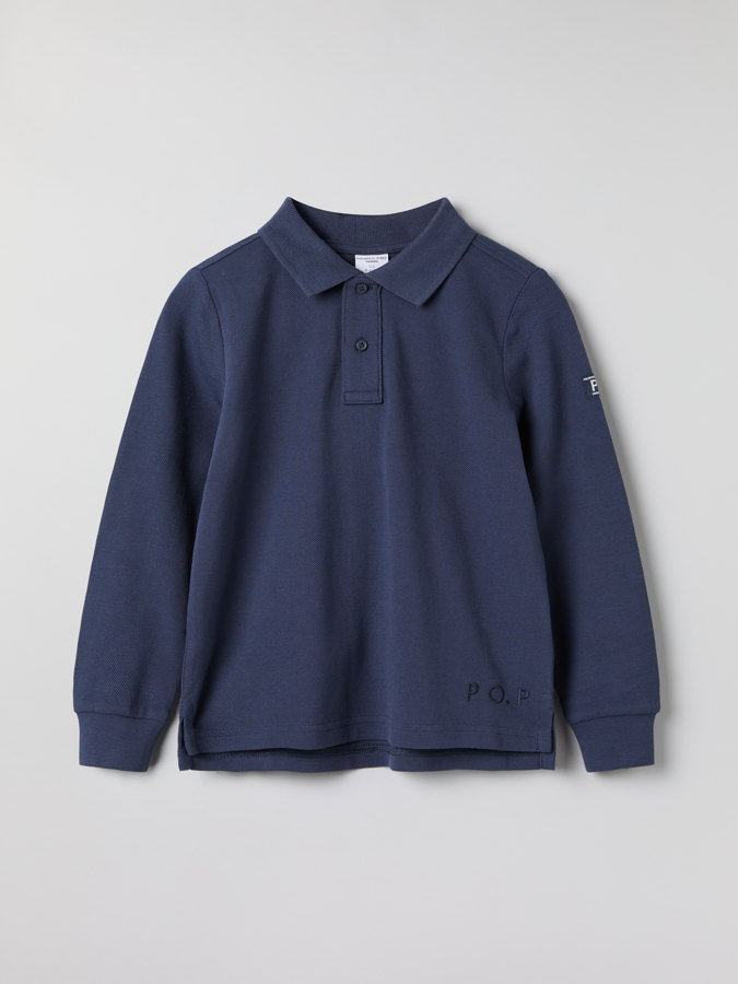 Long-sleeve polo shirt