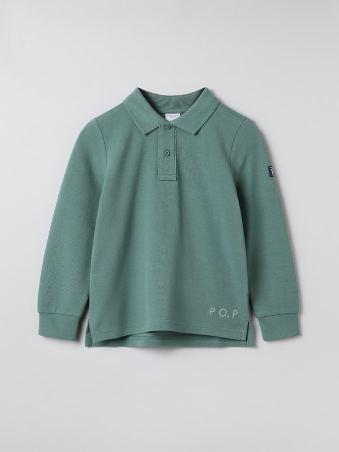 Long-sleeve polo shirt