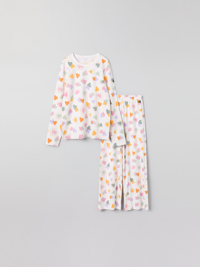 Adult pyjamas with heart print