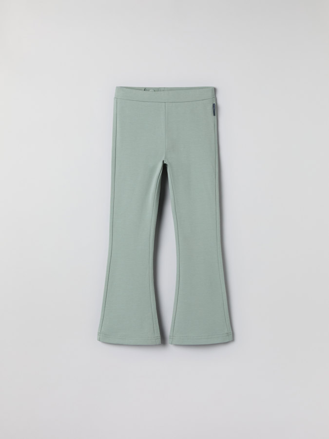 Flared jersey pants