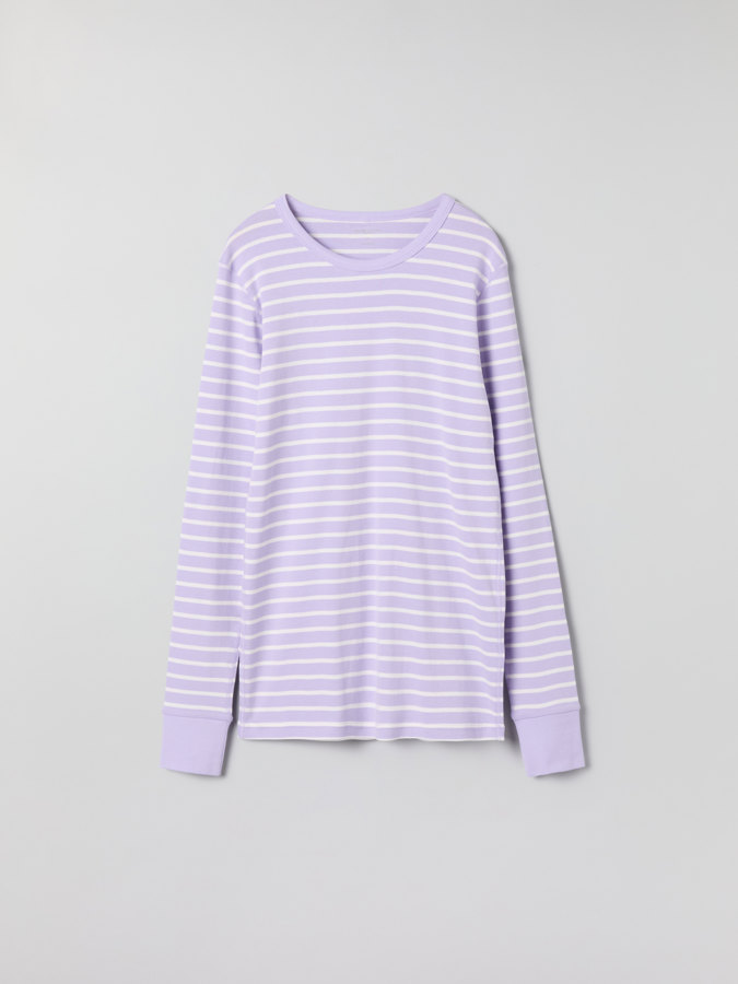 Striped set with top and pants for adult