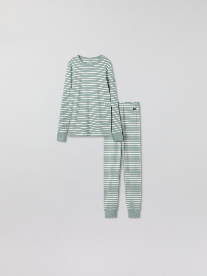 Striped set with top and pants for adult