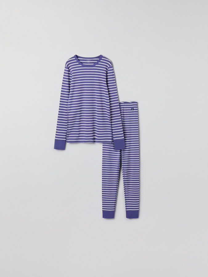 Striped set with top and pants for adult