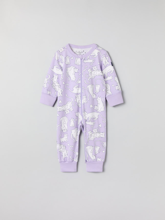 sleepsuit with cat print