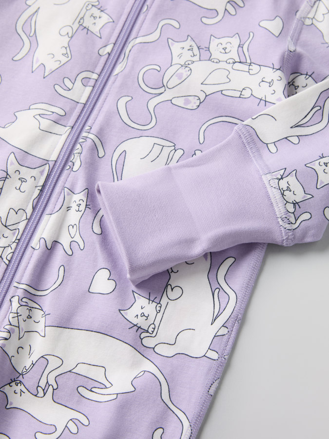 sleepsuit with cat print