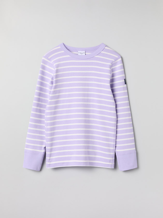 Striped long-sleeve top
