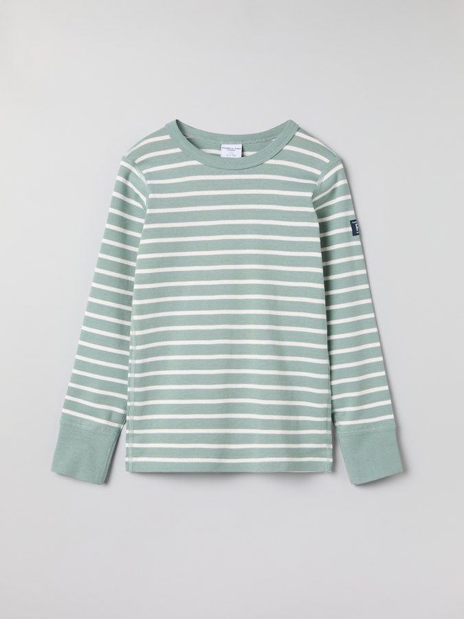 Striped long-sleeve top