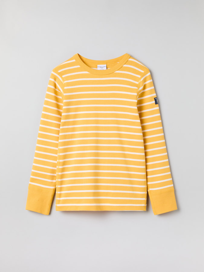 Striped long-sleeve top