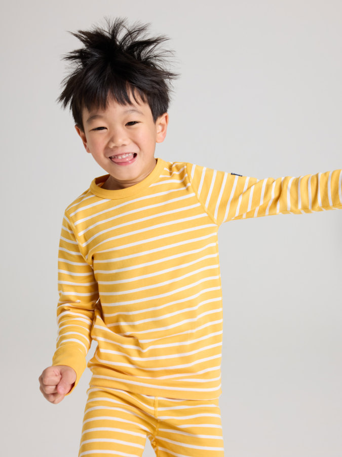 Striped long-sleeve top