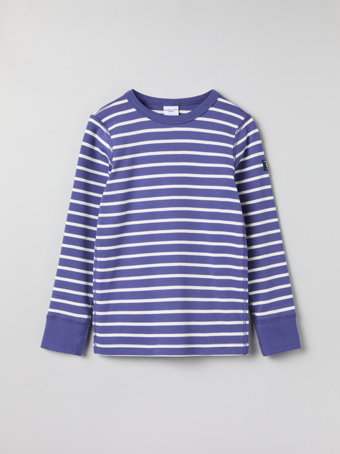 Striped long-sleeve top