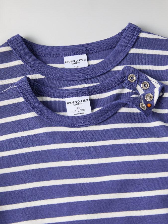 Striped long-sleeve top