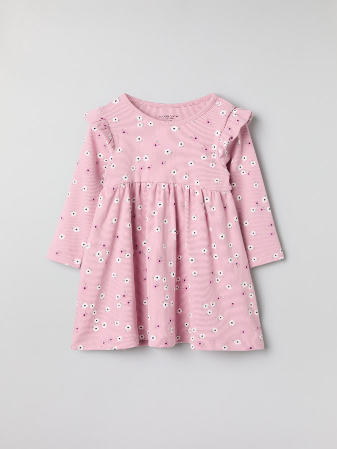 Ribbed floral dress
