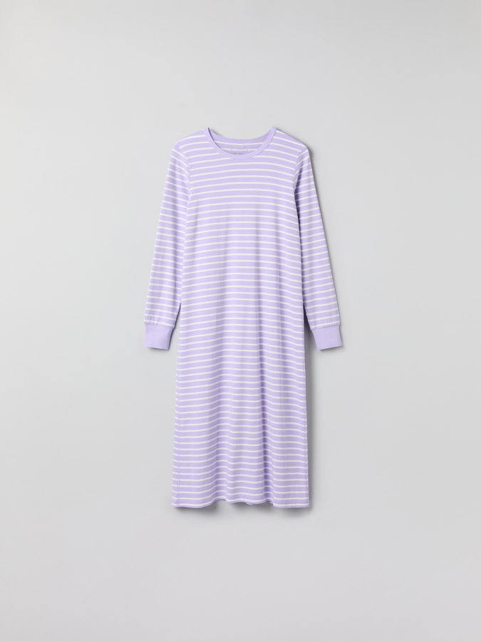 Striped nightgown for adult
