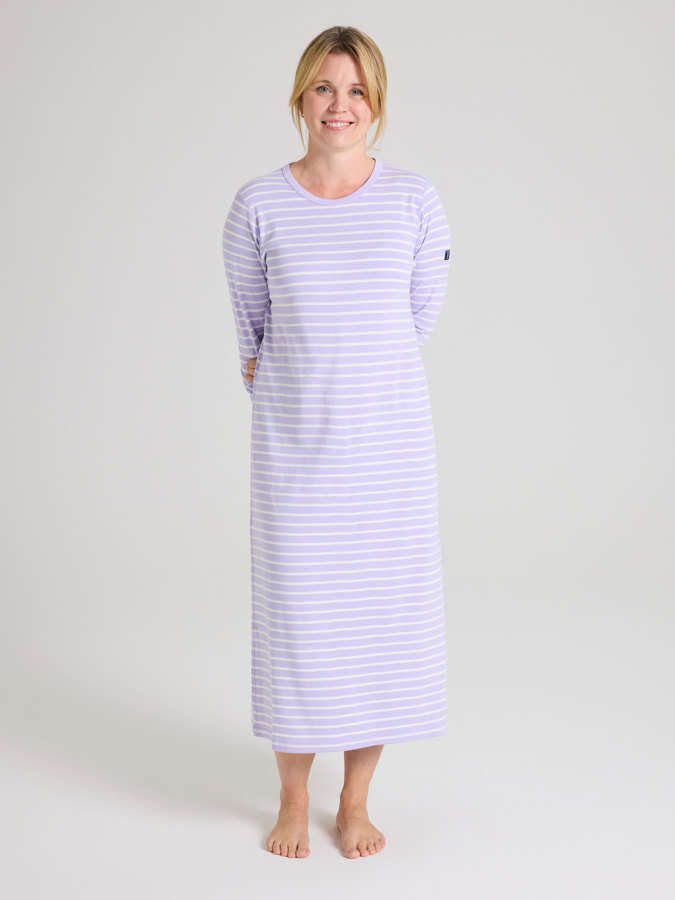 Striped nightgown for adult