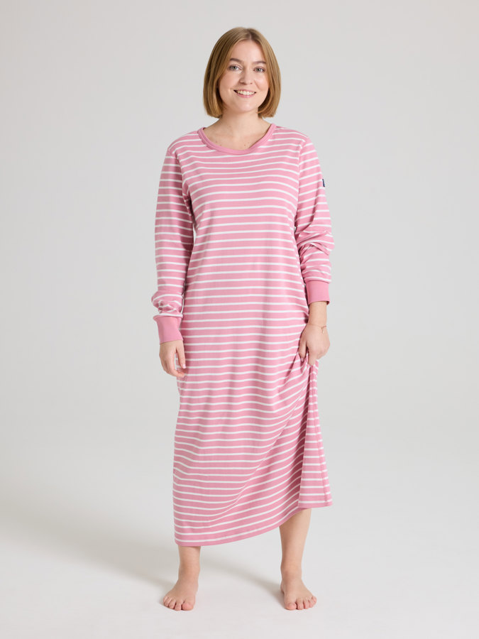 Striped nightgown for adult