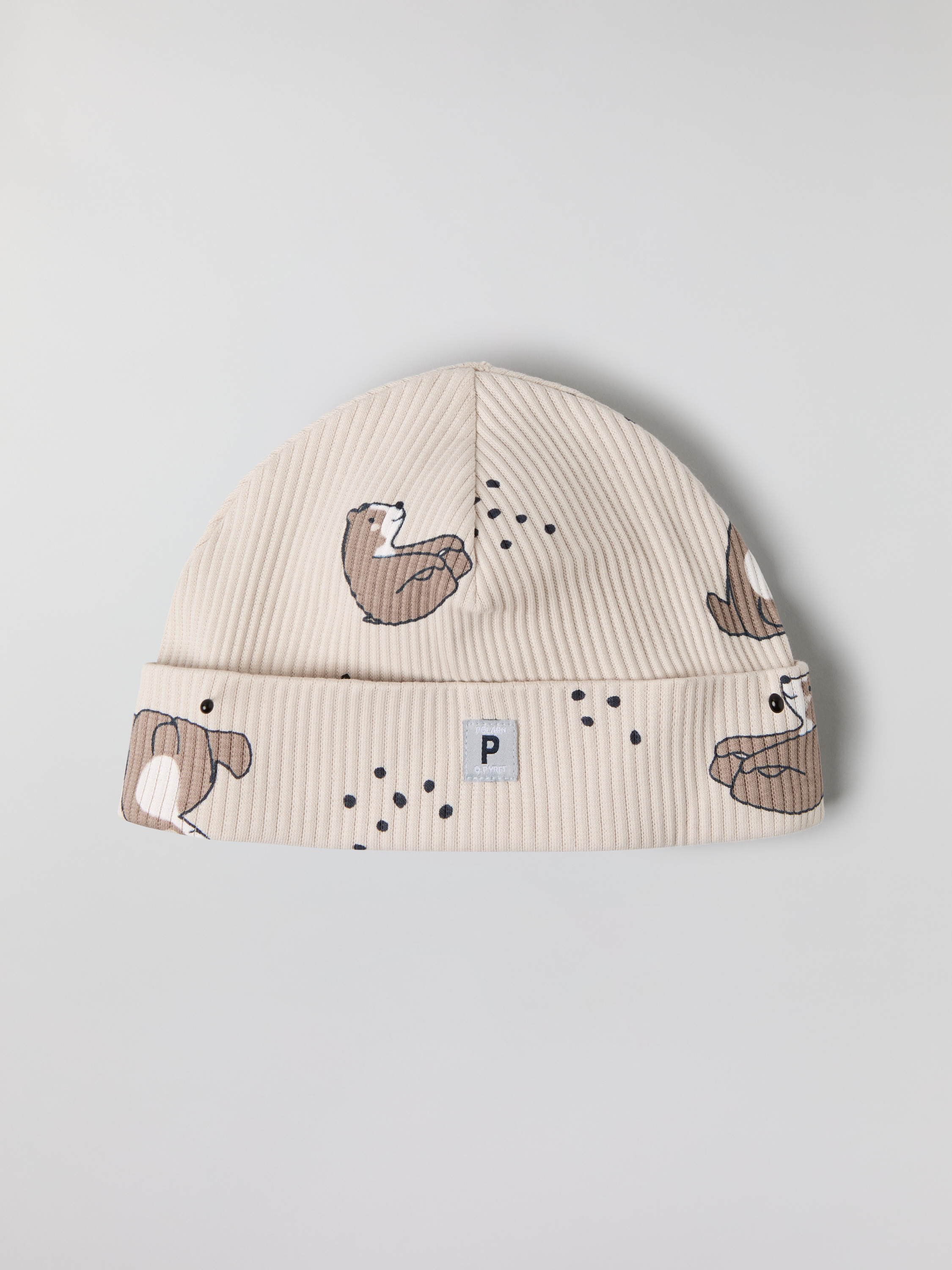 Polarn O. Pyret Beanie With Bear Print