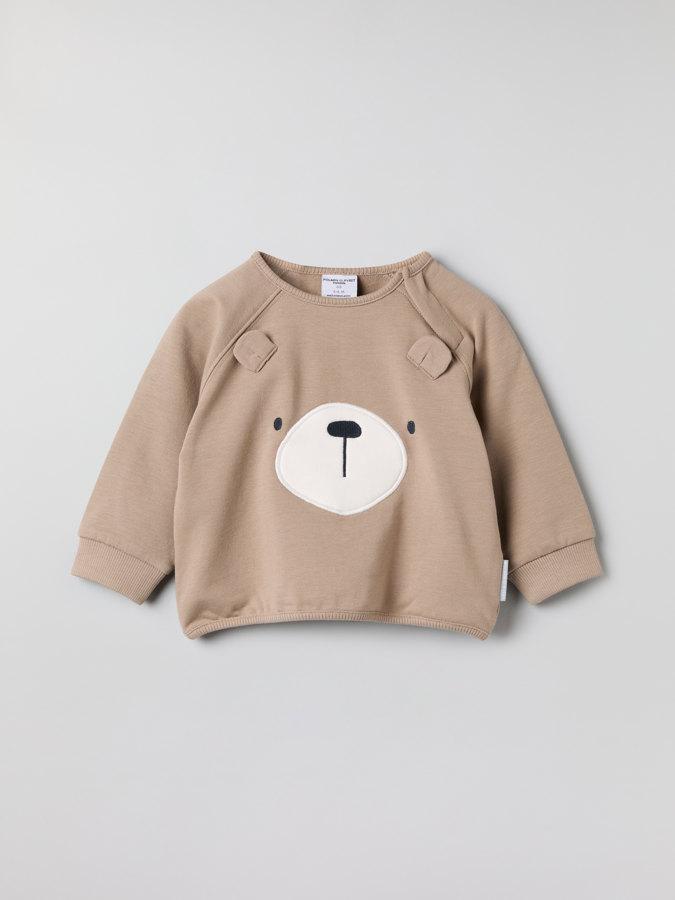 Sweatshirt with bear print