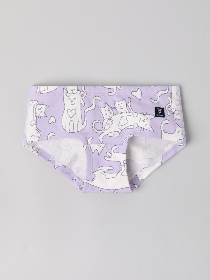 Hipster brief with cat print