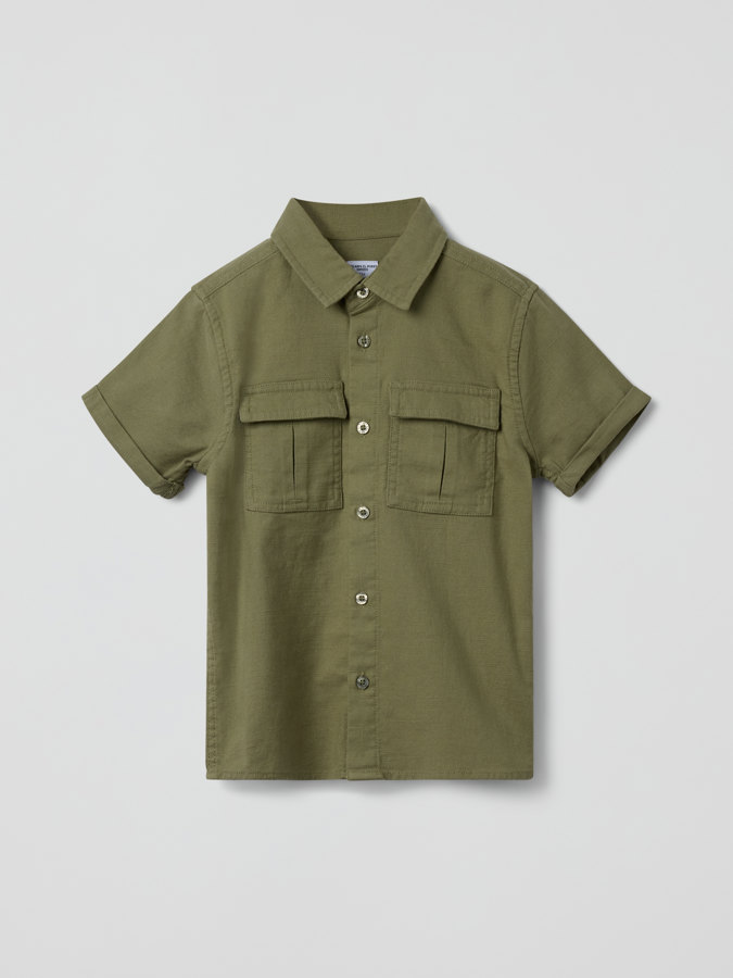 Woven cargo shirt