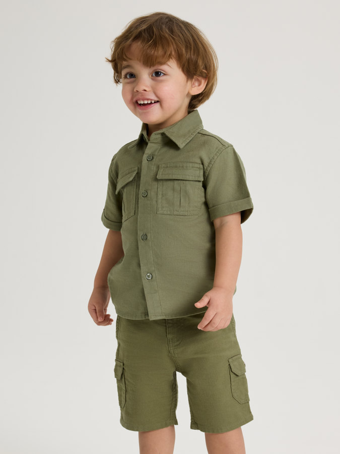 Woven cargo shorts