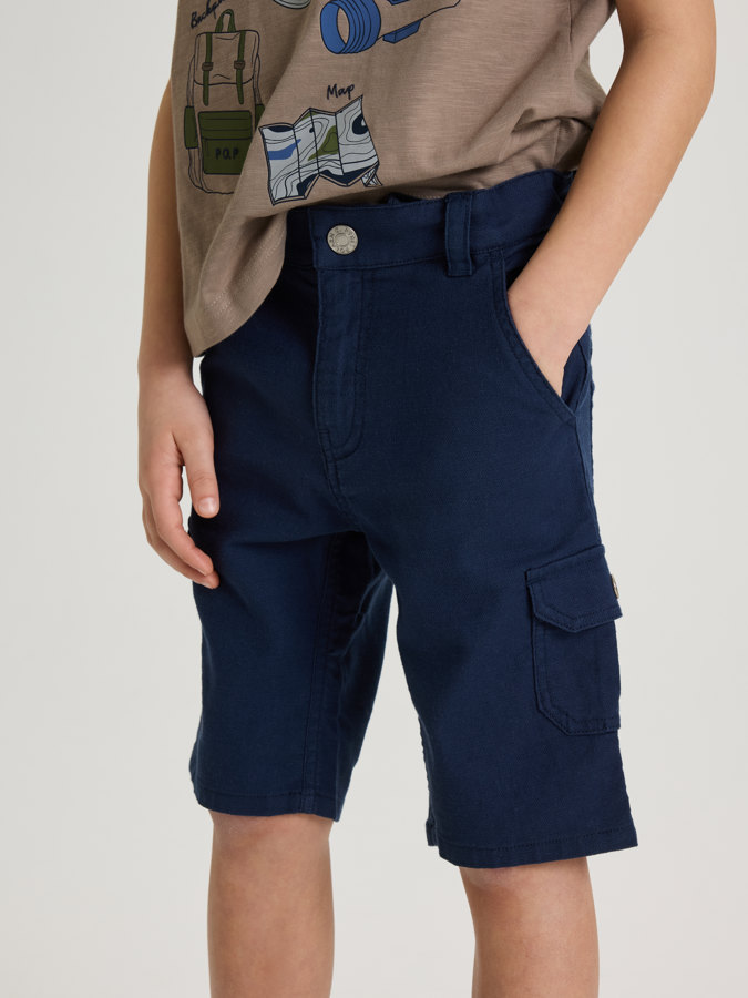 Woven cargo shorts