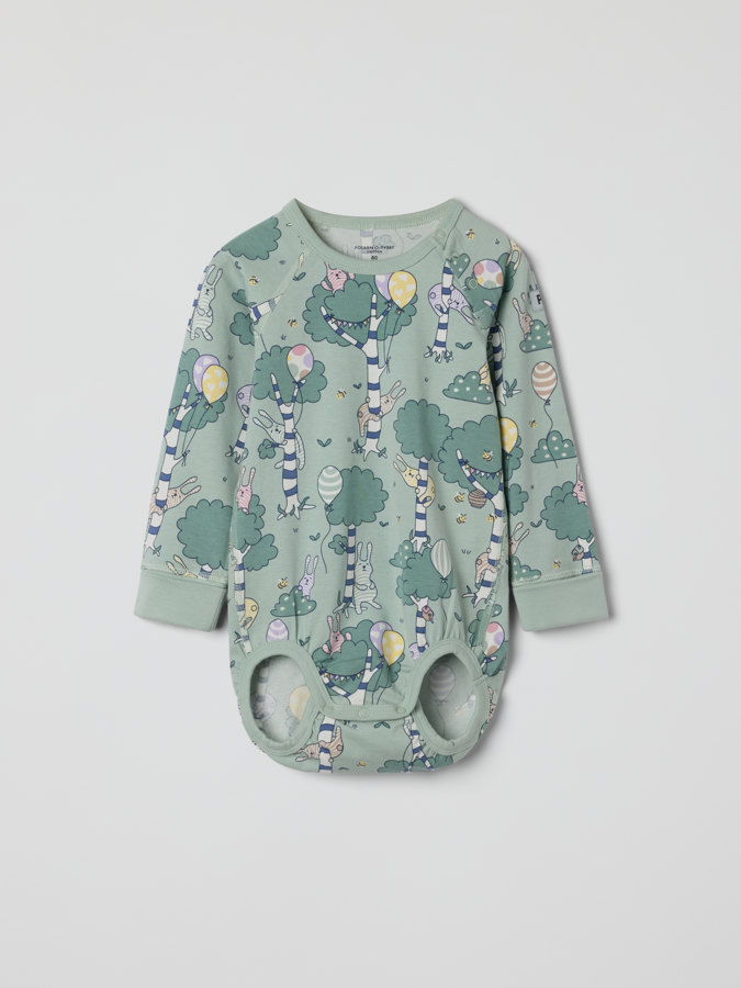 Babygrow with forest animal print