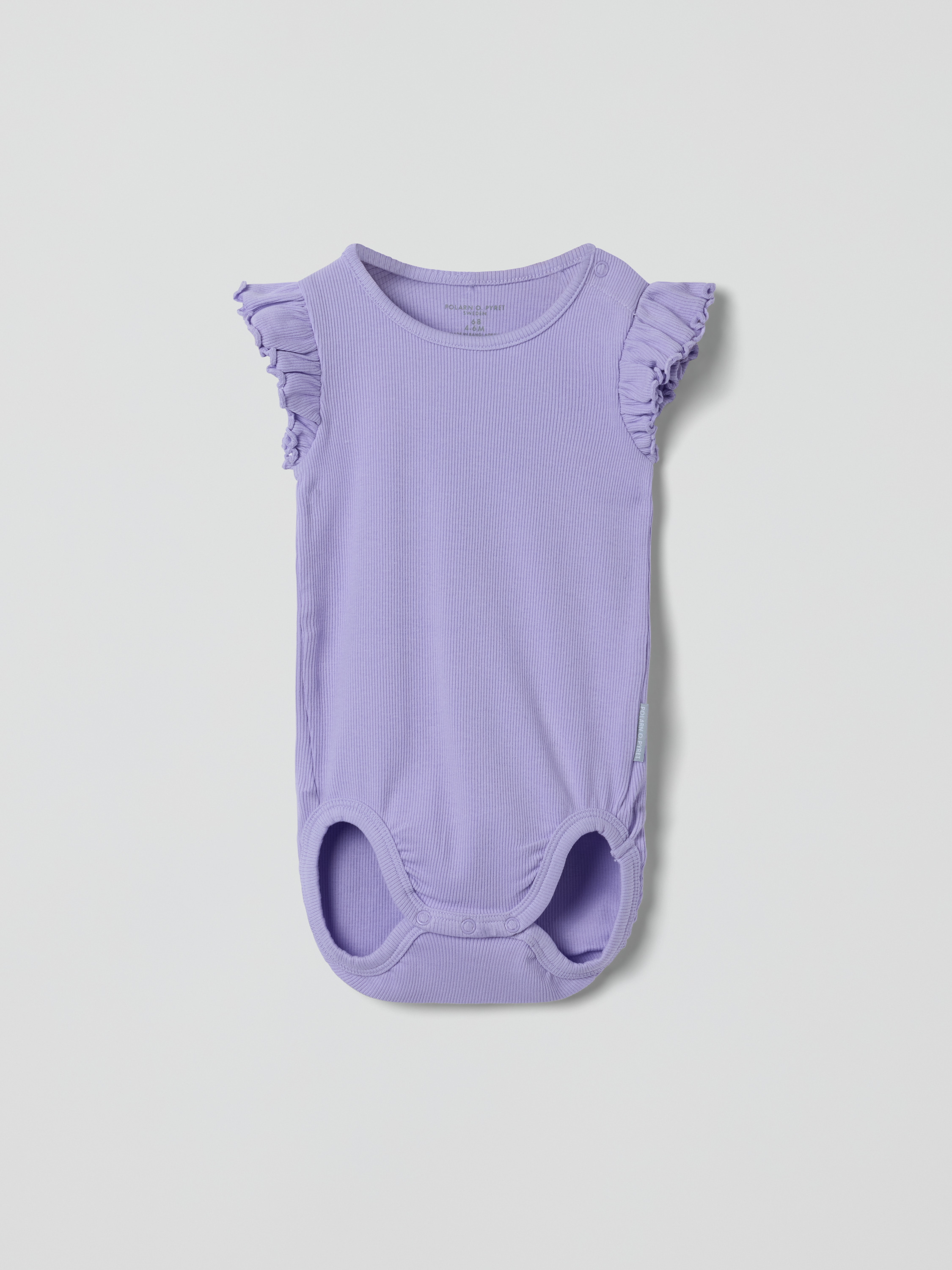 Polarn O. Pyret Purple Bodysuit With Ruffles