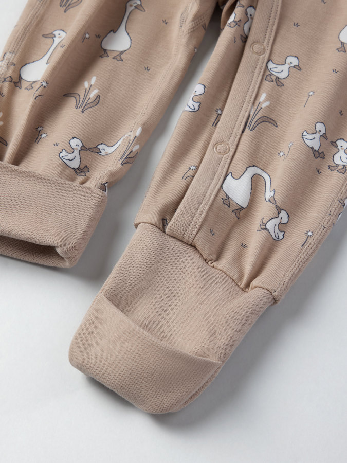 wraparound onesie with animal print