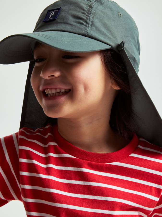 UV cap with neck flap