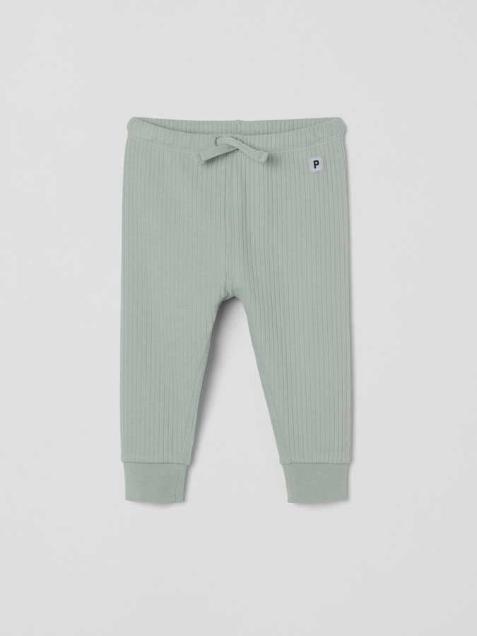 Ribbed pants with bee print