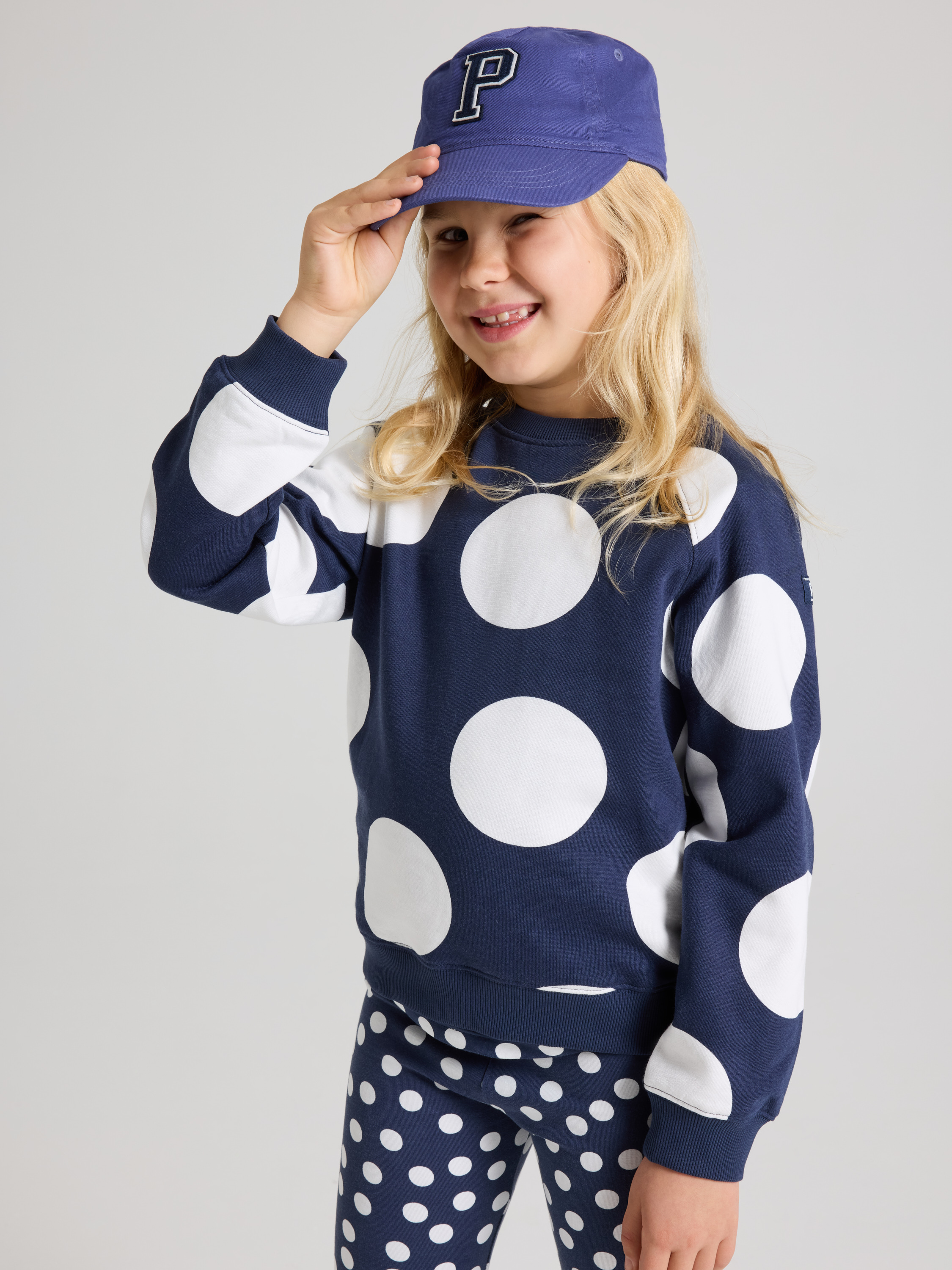 Polarn O. Pyret Cap With "P" Appliqué