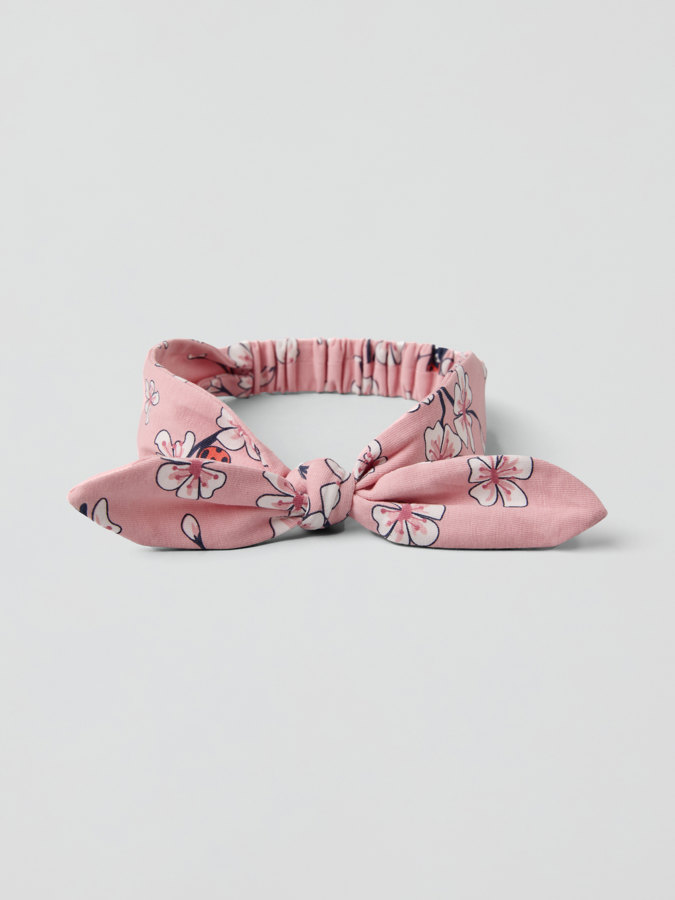 Headband with cherry blossom print