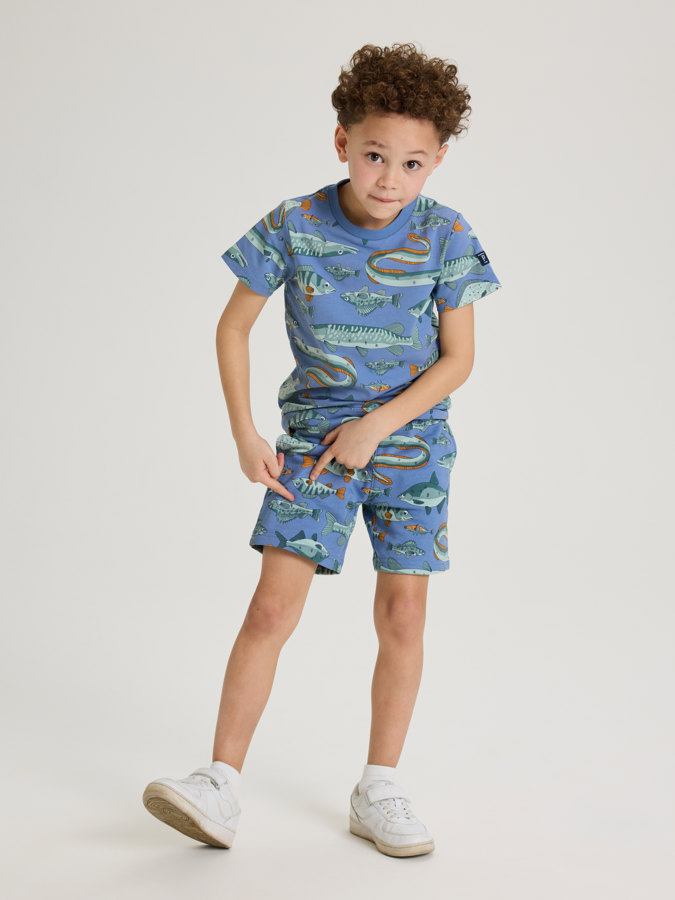 Sweatshorts with fish print
