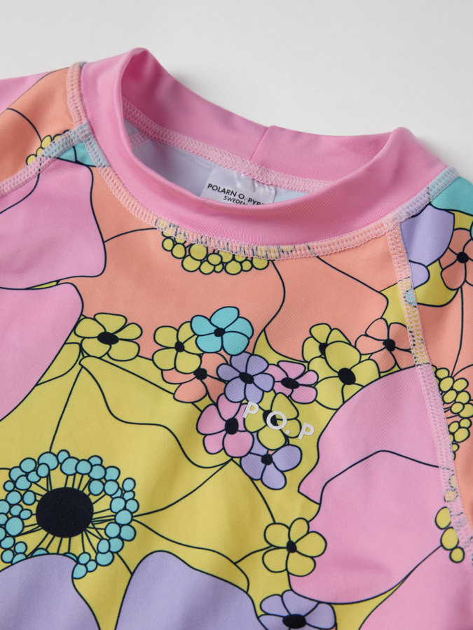 Long-sleeved floral UV top