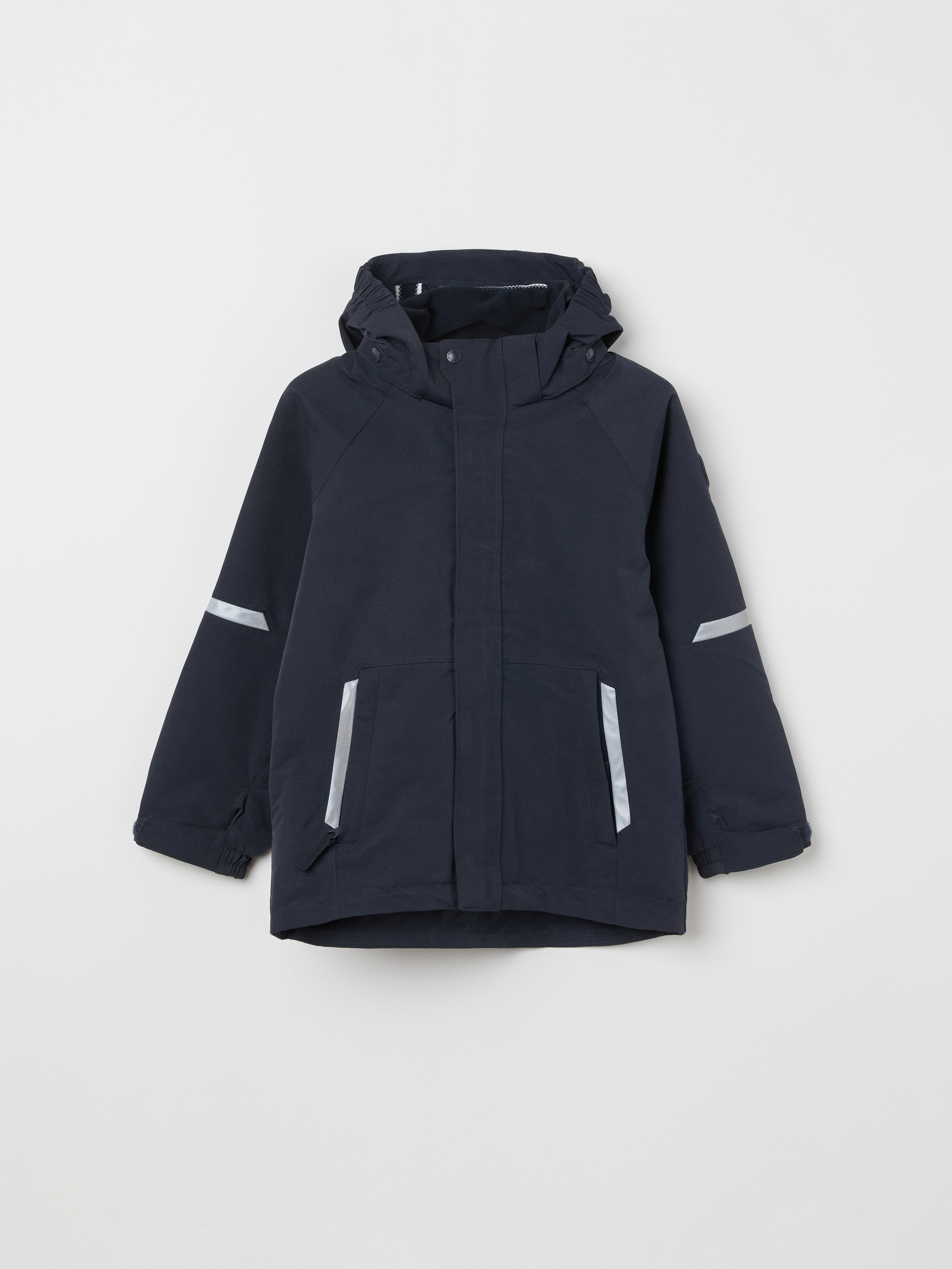 Stormy – solid color, waterproof shell jacket - Dark navy