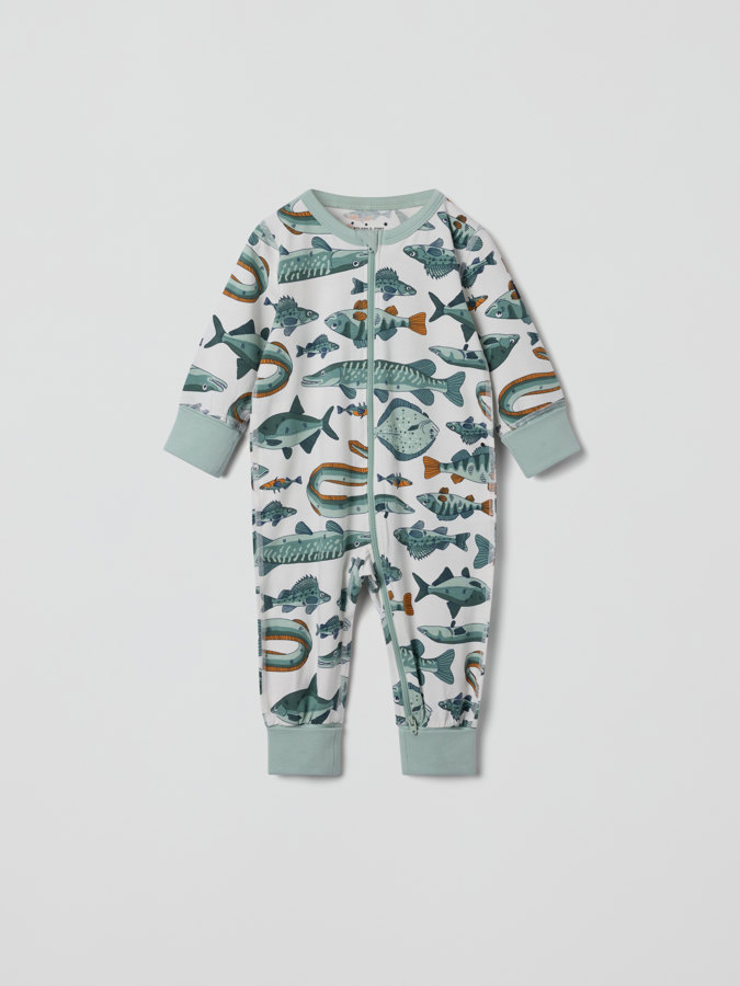 sleepsuit with fish print