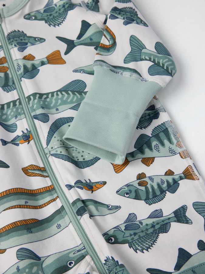 sleepsuit with fish print