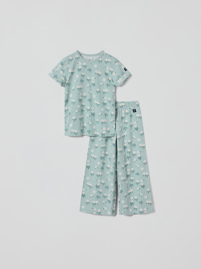 Short-sleeved floral pyjamas