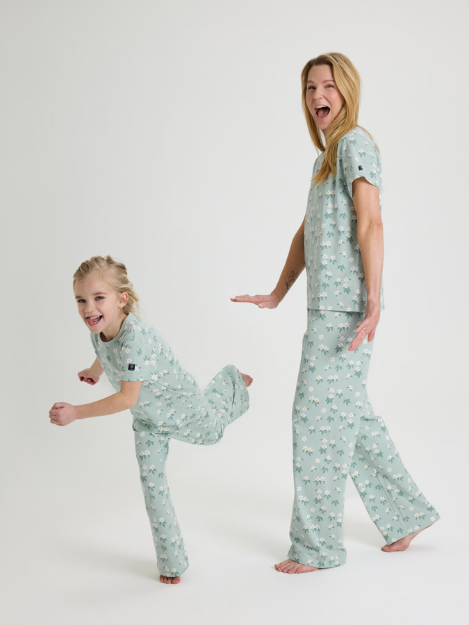 Short-sleeved floral pyjamas for adult