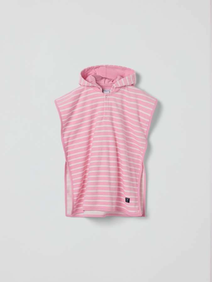 Striped towel poncho